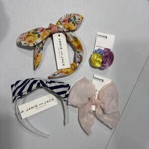 Janie and Jack Girls Hair Accessories Bows Headbands Flowers Bow Barrettes 4 Pcs
